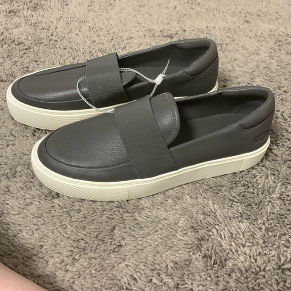 UGG Shoes - UGG Chayze Charcoal Slip On Leather Platform Sneakers
